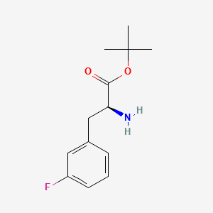 molecular formula C13H18FNO2 B573378 (S)-3-fluorophenylalanine t-butyl ester CAS No. 167993-14-8