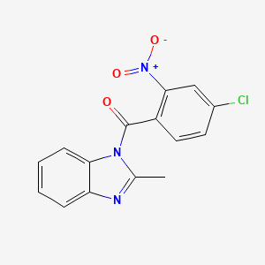 molecular formula C15H10ClN3O3 B5733782 1-(4-chloro-2-nitrobenzoyl)-2-methyl-1H-benzimidazole 