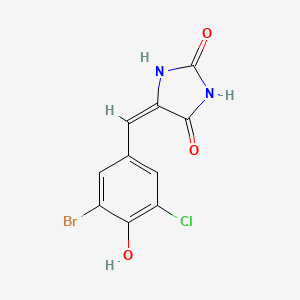 molecular formula C10H6BrClN2O3 B5733790 5-(3-bromo-5-chloro-4-hydroxybenzylidene)-2,4-imidazolidinedione 