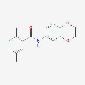 molecular formula C17H17NO3 B5733809 N-(2,3-dihydro-1,4-benzodioxin-6-yl)-2,5-dimethylbenzamide 