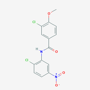 molecular formula C14H10Cl2N2O4 B5733833 3-chloro-N-(2-chloro-5-nitrophenyl)-4-methoxybenzamide 