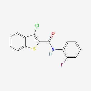 molecular formula C15H9ClFNOS B5733841 3-chloro-N-(2-fluorophenyl)-1-benzothiophene-2-carboxamide 