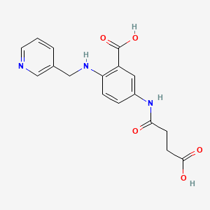 molecular formula C17H17N3O5 B5733843 5-(3-Carboxypropanoylamino)-2-(pyridin-3-ylmethylamino)benzoic acid 