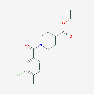 molecular formula C16H20ClNO3 B5733864 ethyl 1-(3-chloro-4-methylbenzoyl)-4-piperidinecarboxylate 