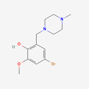 molecular formula C13H19BrN2O2 B5733873 4-bromo-2-methoxy-6-[(4-methyl-1-piperazinyl)methyl]phenol 