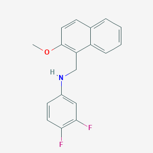 molecular formula C18H15F2NO B5733874 (3,4-difluorophenyl)[(2-methoxy-1-naphthyl)methyl]amine 