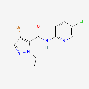 molecular formula C11H10BrClN4O B5733881 4-bromo-N-(5-chloro-2-pyridinyl)-1-ethyl-1H-pyrazole-5-carboxamide 