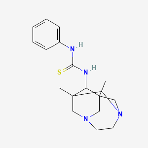 molecular formula C18H26N4S B5733884 N-(1,8-dimethyl-3,6-diazatricyclo[4.3.1.1~3,8~]undec-9-yl)-N'-phenylthiourea 