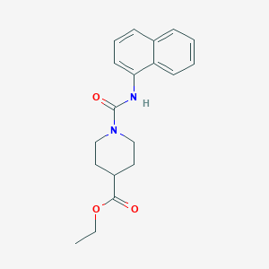 molecular formula C19H22N2O3 B5733930 ethyl 1-[(1-naphthylamino)carbonyl]-4-piperidinecarboxylate 