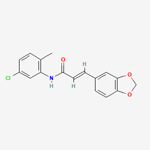 molecular formula C17H14ClNO3 B5733942 3-(1,3-benzodioxol-5-yl)-N-(5-chloro-2-methylphenyl)acrylamide 