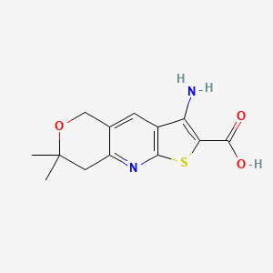 3-amino-7,7-dimethyl-7,8-dihydro-5H-pyrano[4,3-b]thieno[3,2-e]pyridine-2-carboxylic acid