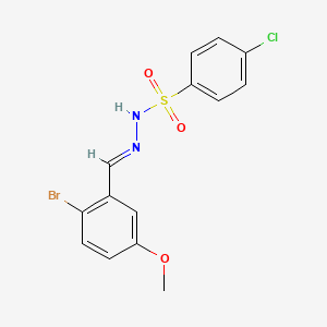 molecular formula C14H12BrClN2O3S B5733974 N'-(2-bromo-5-methoxybenzylidene)-4-chlorobenzenesulfonohydrazide 
