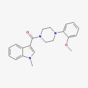 molecular formula C21H23N3O2 B5733977 3-{[4-(2-methoxyphenyl)-1-piperazinyl]carbonyl}-1-methyl-1H-indole 