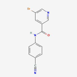 molecular formula C13H8BrN3O B5733983 5-bromo-N-(4-cyanophenyl)nicotinamide 