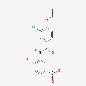 molecular formula C15H12ClFN2O4 B5733995 3-chloro-4-ethoxy-N-(2-fluoro-5-nitrophenyl)benzamide 