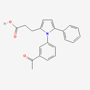 molecular formula C21H19NO3 B5734009 3-[1-(3-acetylphenyl)-5-phenyl-1H-pyrrol-2-yl]propanoic acid 