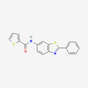 molecular formula C18H12N2OS2 B5734012 N-(2-phenyl-1,3-benzothiazol-6-yl)-2-thiophenecarboxamide 