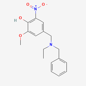 molecular formula C17H20N2O4 B5734014 4-{[benzyl(ethyl)amino]methyl}-2-methoxy-6-nitrophenol 