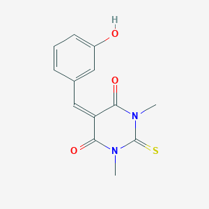 molecular formula C13H12N2O3S B5734015 5-(3-hydroxybenzylidene)-1,3-dimethyl-2-thioxodihydro-4,6(1H,5H)-pyrimidinedione 