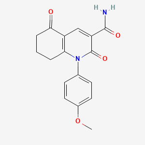 1-(4-methoxyphenyl)-2,5-dioxo-1,2,5,6,7,8-hexahydro-3-quinolinecarboxamide