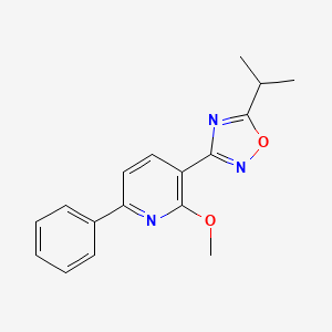 3-(5-isopropyl-1,2,4-oxadiazol-3-yl)-2-methoxy-6-phenylpyridine