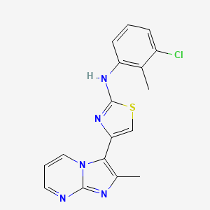 N-(3-chloro-2-methylphenyl)-4-(2-methylimidazo[1,2-a]pyrimidin-3-yl)-1,3-thiazol-2-amine