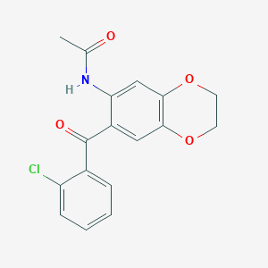 N-[7-(2-chlorobenzoyl)-2,3-dihydro-1,4-benzodioxin-6-yl]acetamide