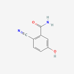 molecular formula C8H6N2O2 B573414 2-Cyano-5-hydroxybenzamide CAS No. 179028-67-2