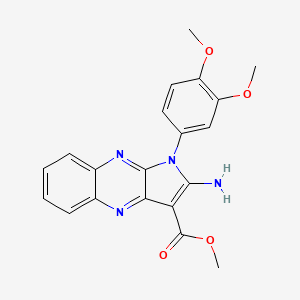 molecular formula C20H18N4O4 B5734142 methyl 2-amino-1-(3,4-dimethoxyphenyl)-1H-pyrrolo[2,3-b]quinoxaline-3-carboxylate 