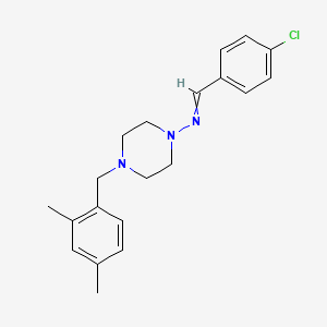 N-(4-chlorobenzylidene)-4-(2,4-dimethylbenzyl)-1-piperazinamine