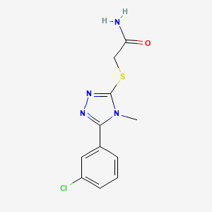 2-{[5-(3-chlorophenyl)-4-methyl-4H-1,2,4-triazol-3-yl]thio}acetamide