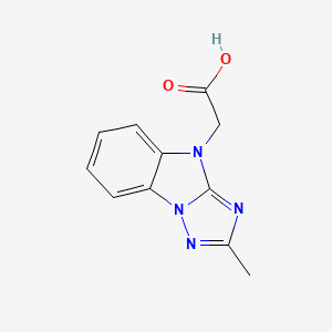 molecular formula C11H10N4O2 B5734178 (2-methyl-4H-[1,2,4]triazolo[1,5-a]benzimidazol-4-yl)acetic acid 