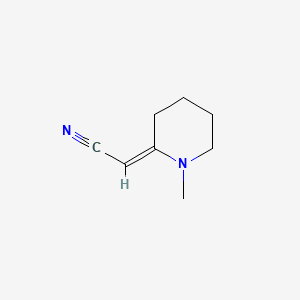 molecular formula C8H12N2 B573418 (2E)-(1-Methyl-2-piperidinylidene)acetonitrile CAS No. 171918-49-3