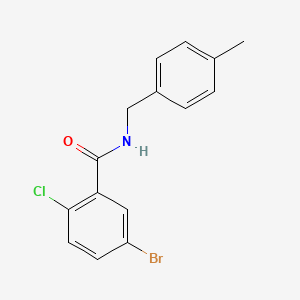 molecular formula C15H13BrClNO B5734198 5-bromo-2-chloro-N-(4-methylbenzyl)benzamide 