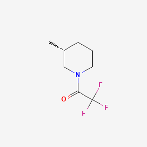 molecular formula C8H12F3NO B573420 2,2,2-Trifluoro-1-[(3R)-3-methylpiperidin-1-yl]ethan-1-one CAS No. 159651-10-2
