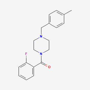 molecular formula C19H21FN2O B5734218 1-(2-fluorobenzoyl)-4-(4-methylbenzyl)piperazine 