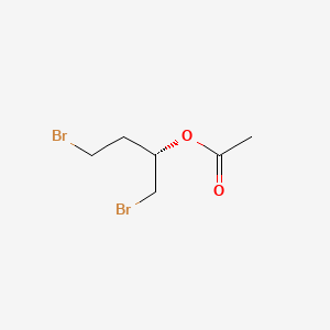 molecular formula C6H10Br2O2 B573422 2-Butanol,1,4-dibromo-, 2-acetate, (2S)- CAS No. 191354-48-0