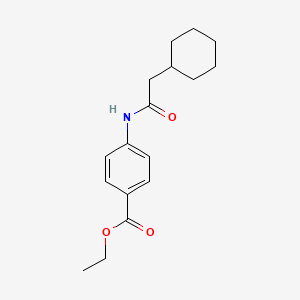 molecular formula C17H23NO3 B5734237 ethyl 4-[(cyclohexylacetyl)amino]benzoate 