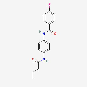 molecular formula C17H17FN2O2 B5734244 N-[4-(butyrylamino)phenyl]-4-fluorobenzamide CAS No. 5841-68-9