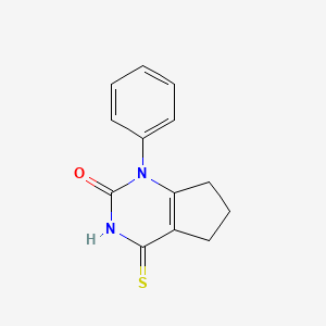 1-phenyl-4-thioxo-1,3,4,5,6,7-hexahydro-2H-cyclopenta[d]pyrimidin-2-one