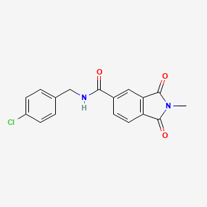 N-(4-chlorobenzyl)-2-methyl-1,3-dioxo-5-isoindolinecarboxamide