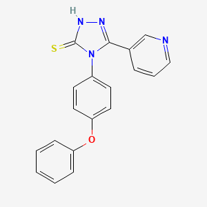 molecular formula C19H14N4OS B5734331 4-(4-phenoxyphenyl)-5-(3-pyridinyl)-4H-1,2,4-triazole-3-thiol 