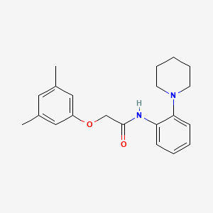 molecular formula C21H26N2O2 B5734356 2-(3,5-dimethylphenoxy)-N-[2-(1-piperidinyl)phenyl]acetamide 