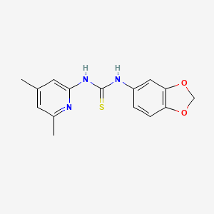 N-1,3-benzodioxol-5-yl-N'-(4,6-dimethyl-2-pyridinyl)thiourea