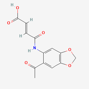 molecular formula C13H11NO6 B5734366 4-[(6-acetyl-1,3-benzodioxol-5-yl)amino]-4-oxo-2-butenoic acid 