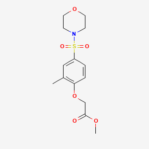 molecular formula C14H19NO6S B5734369 methyl [2-methyl-4-(4-morpholinylsulfonyl)phenoxy]acetate 