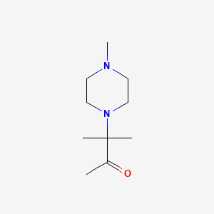 molecular formula C10H20N2O B573438 3-Methyl-3-(4-methylpiperazin-1-YL)butan-2-one CAS No. 185207-16-3
