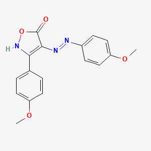 molecular formula C17H15N3O4 B5734410 3-(4-methoxyphenyl)-4,5-isoxazoledione 4-[(4-methoxyphenyl)hydrazone] 