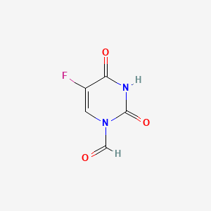 molecular formula C5H3FN2O3 B573442 5-Fluoro-2,4-dioxopyrimidine-1-carbaldehyde CAS No. 174283-25-1