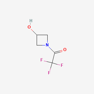 molecular formula C5H6F3NO2 B573443 2,2,2-Trifluoro-1-(3-hydroxyazetidin-1-yl)ethanone CAS No. 185454-51-7